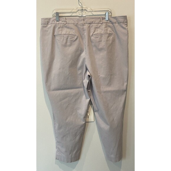 Worthington Gray Slim Fit Mid Rise Dress Pant Women Size 20W - Picture 2 of 7